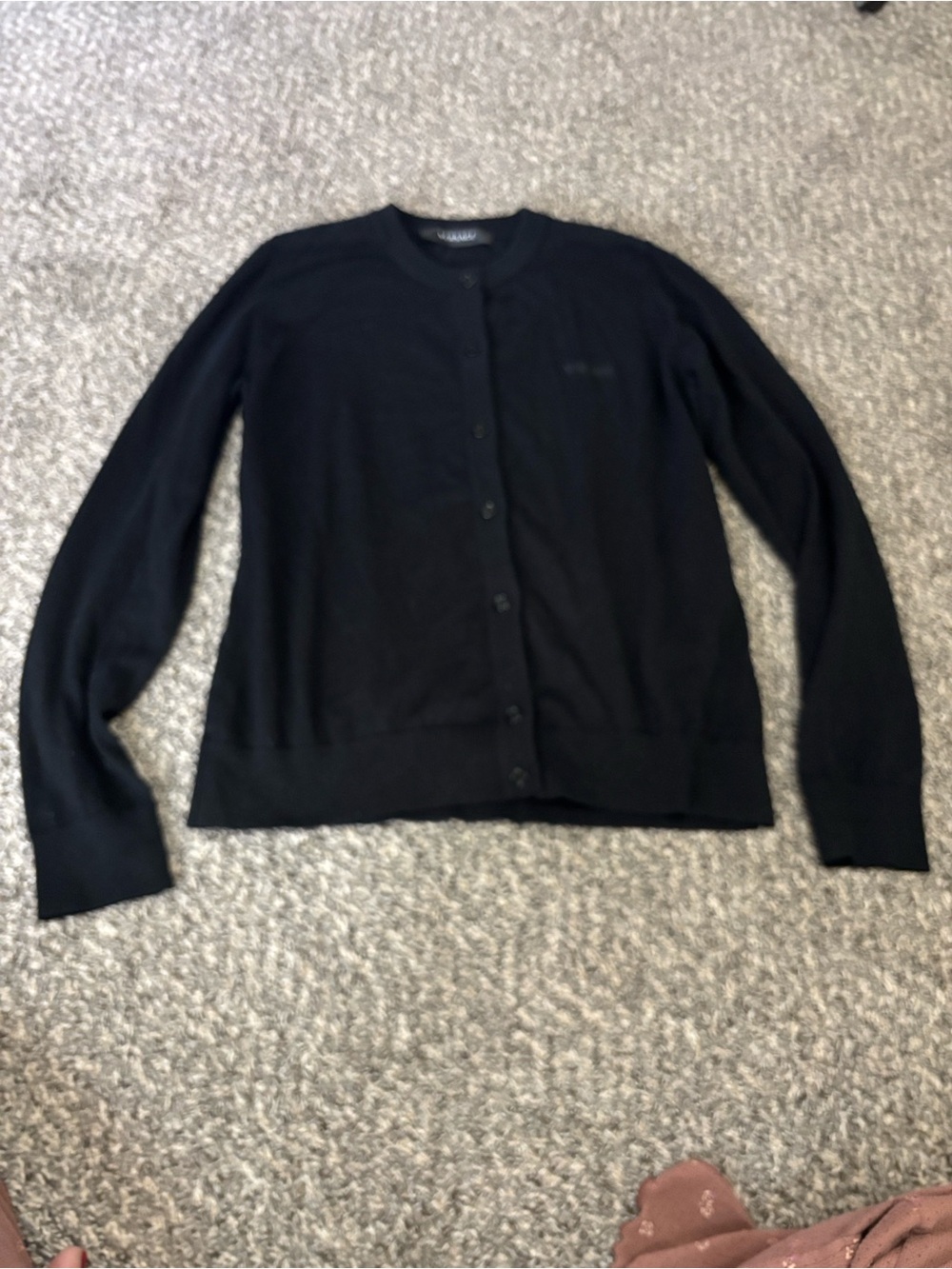 Versace sweater cardigan black fall quiet luxury European s-44 lightweight m/l